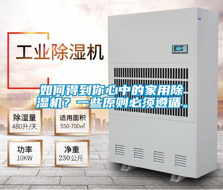 如何得到你心中的家用除濕機？一些原則必須遵循。