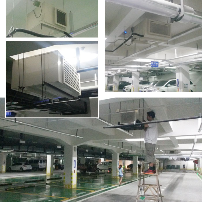 秦皇島地下室車庫吊頂除濕機(jī)案例 秦皇島地下室車庫吊頂除濕機(jī)案例